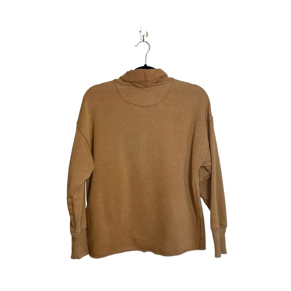 Aerie Mustard Yellow Rib Turtleneck Oversized Pullover Sweatshirt Xsmall Women’s - Picture 6 of 11